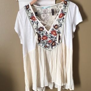 Xxl peasant short sleeve top